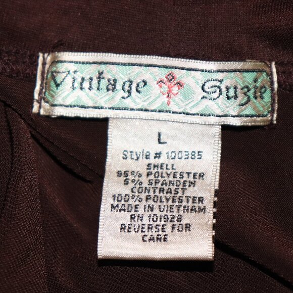 🤎 Vintage Suzie Blouse – Dark Brown – Size L Soft Knit · Timeless Neutral · - Picture 2 of 5